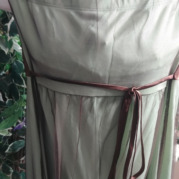 GREEN/BROWN BEADED/SEQUIN SUMMER DRESS BY TEEZE ME SIZE M - Picture 7 of 10